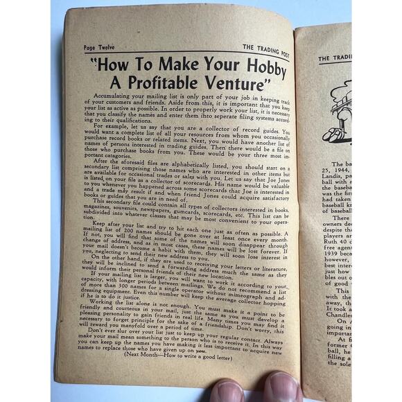 1947 Sports Exchange Trading Post Magazine Booklet Joe DiMaggio New York Yankees - Picture 4 of 6
